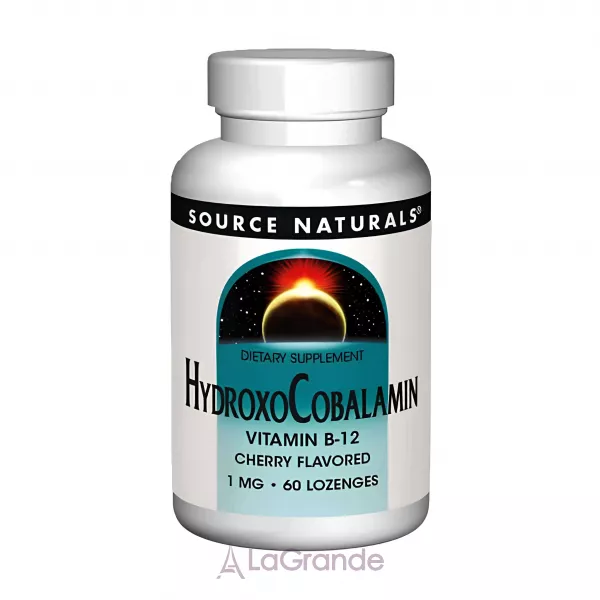 Source Naturals Vitamin B12 Hydroxocobalamin 1mg Cherry Flavored ������� ������� � ������ ����� 