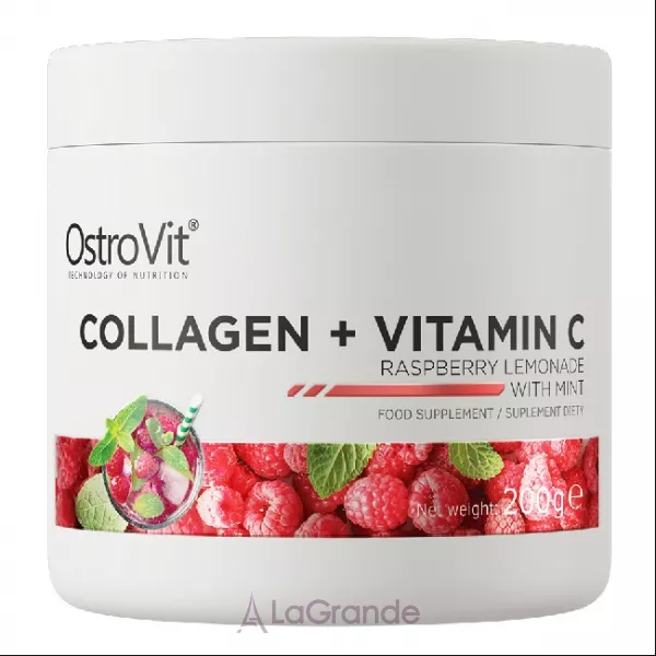 OstroVit Collagen + Vitamin C Raspberry lemonade with mint ����������� �������  �������� � ������� � ���� ��������� ������� � �����