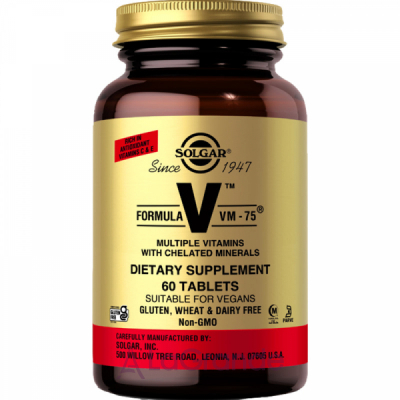 Solgar Formula V VM-75 Multiple Vitamins with Minerals   