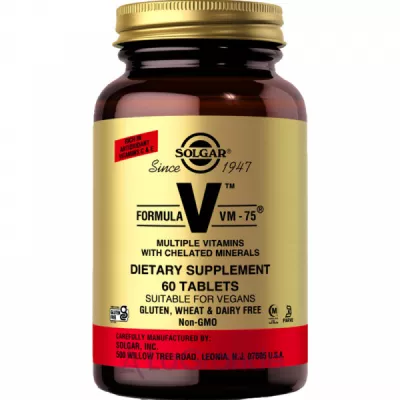 Solgar Formula V VM-75 Multiple Vitamins with Minerals   