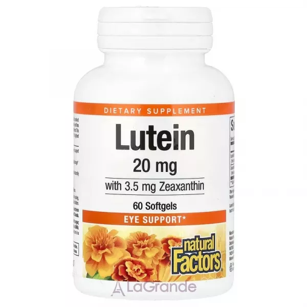 Natural Factors Lutein 20 mg ĳ������ ������� 
