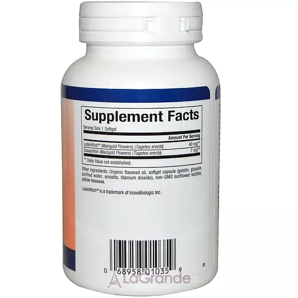 Natural Factors Lutein 40 mg ĳ������ ������� 