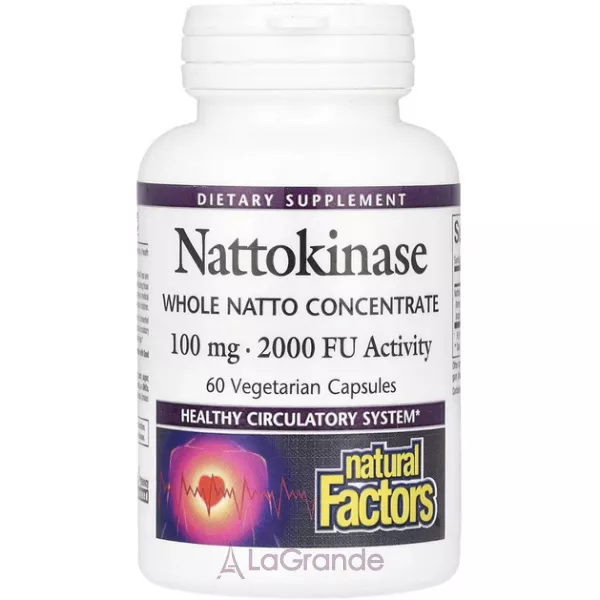 Natural Factors Nattokinase 100 mg ĳ������ ������� ��� �������� ��������� ��������� 