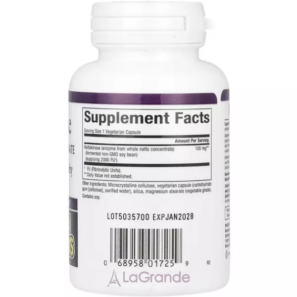 Natural Factors Nattokinase 100 mg ĳ������ ������� ��� �������� ��������� ��������� 