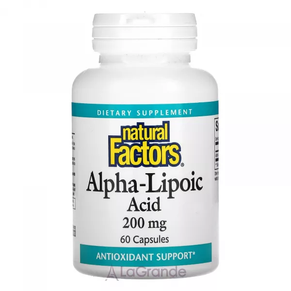 Natural Factors Alpha-Lipoic Acid 200 mg ĳ������ ������� ��� �������������� �������� 