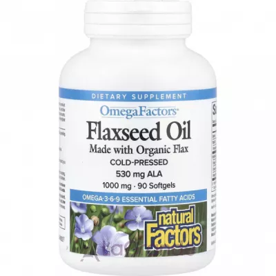 Natural Factors Flaxseed Oil 1000 mg ĳ  