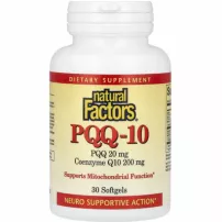 Natural Factors PQQ-10 20 mg/200 mg ����������� ������� "PQQ � ��������� Q10", 20 ��/200 ��