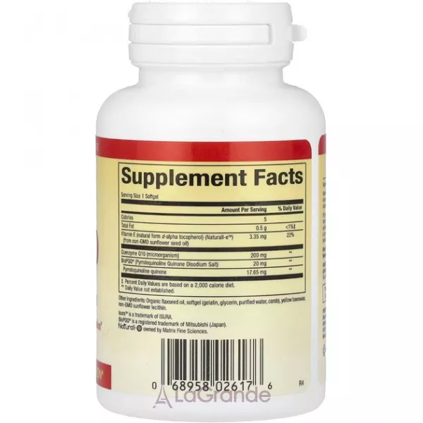 Natural Factors PQQ-10 20 mg/200 mg ĳ������ ������� 