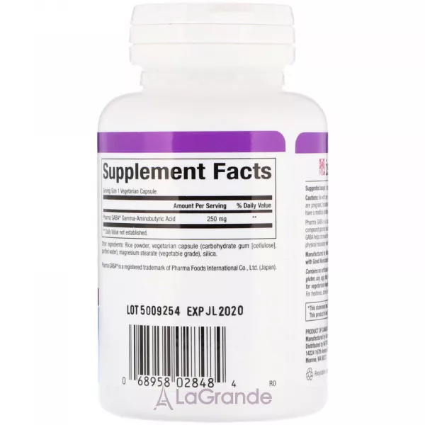 Natural Factors Pharma GABA 250 mg ĳ������ ������� 