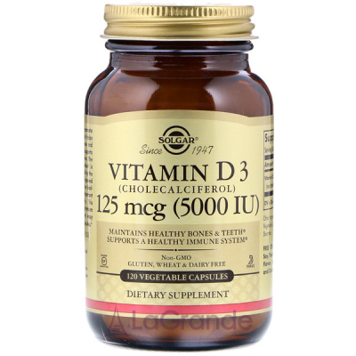 Solgar Vitamin D3 Cholecalciferol 125 mcg ĳ  