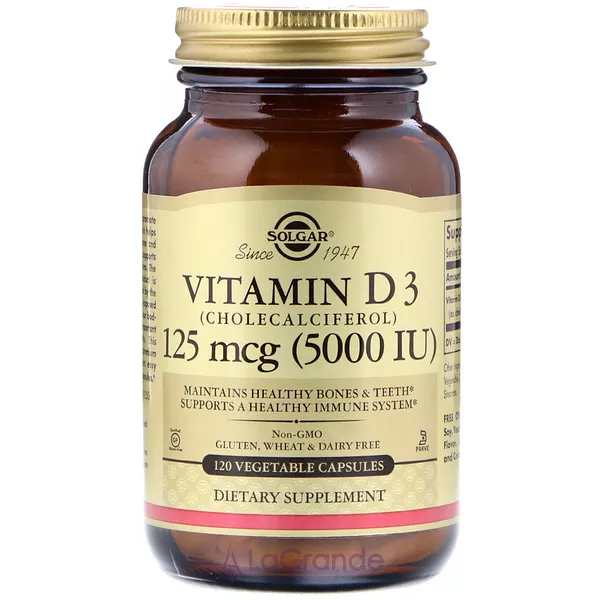 Solgar Vitamin D3 Cholecalciferol 125 mcg ĳ������ ������� 