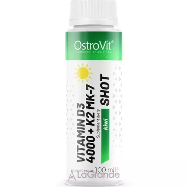 OstroVit Vitamin D3 4000 + K2 MK-7 Shot 4000 �� ³���� �3 � �2 ��� ���� ��