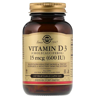 Solgar Vitamin D3 15 mcg   