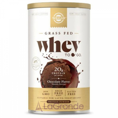 Solgar Whey Protein Powder Whey To Go Chocolate Flavor   