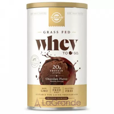 Solgar Whey Protein Powder Whey To Go Chocolate Flavor   