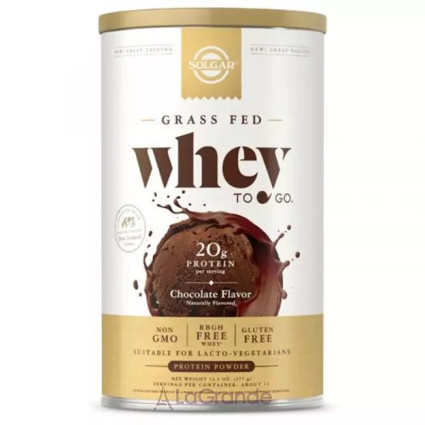 Solgar Whey Protein Powder Whey To Go Chocolate Flavor ������� ������� 