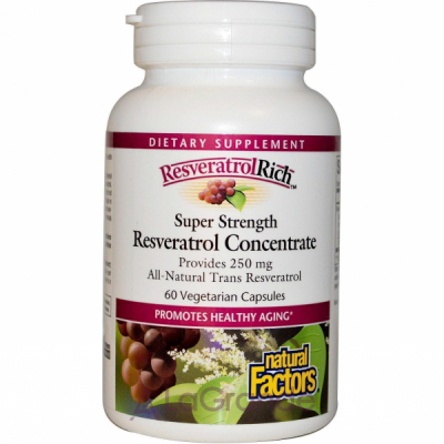 Natural Factors Resveratrol Rich Super Strength Resveratrol Concentrate ĳ  