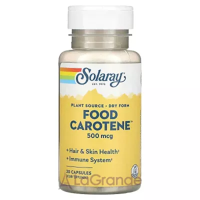Solaray Food Carotene 500mg Veg Caps   