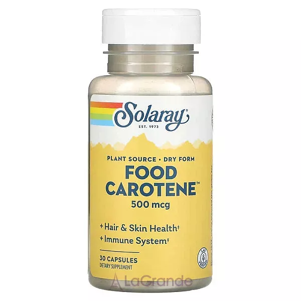 Solaray Food Carotene 500m�g Veg Caps ������� ������� 