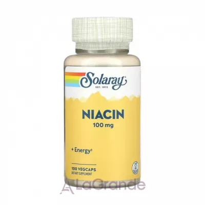 Solaray Niacin Vitamin B3 100mg Veg Caps   