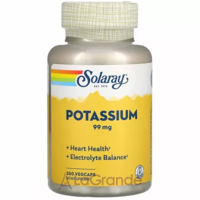 Solaray Potassium 99mg Veg Caps ĳ   '  