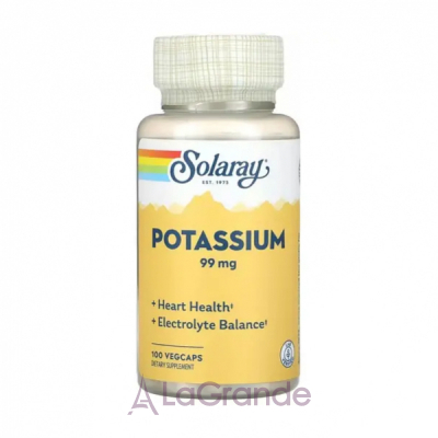Solaray Potassium 99mg Veg Caps ĳ   '  
