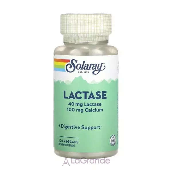 Solaray Lactase With Calcium 40mg/100mg Veg Caps ������� ������� 