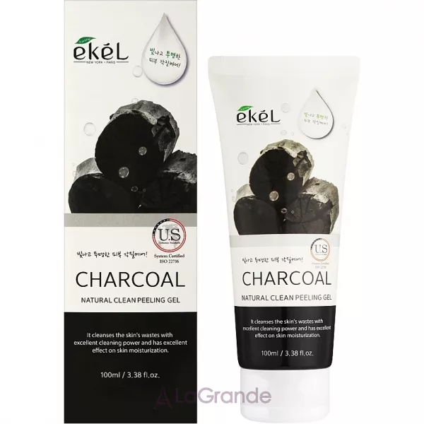 Ekel Natural Clean Peeling Gel Charcoal ������-������ ��� ����, � ��������� �����