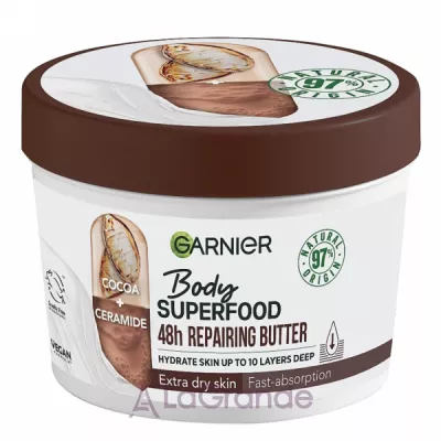 Garnier Body SuperFood Cocoa & Ceramide Repairing Butter  -     