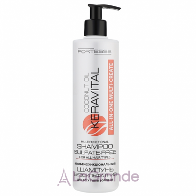 Fortesse All-In-One Multi-Create KeraVital Multifunctional Shampoo Sulfate-Free        UV-