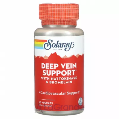 Solaray Deep Vein Support + Cardivascular Support Veg Caps   