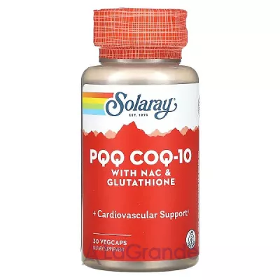 Solaray PQQ CoQ-10 with NAC & Glutathione Veg Caps ³ B14   Q10  N-   (PQQ CoQ-10)