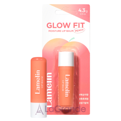 Lamelin Glow Fit Moisture Lip Balm Peach    