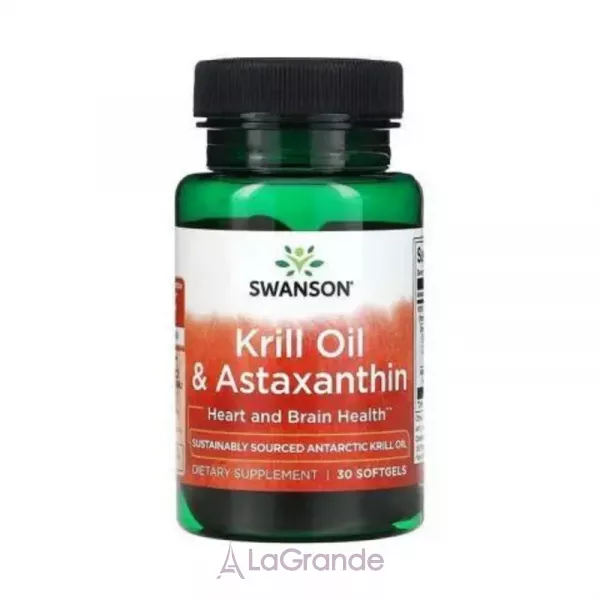 Swanson Krill Oil Astaxanthin 1000mg ����������� ������� ��� ������ � ����� 