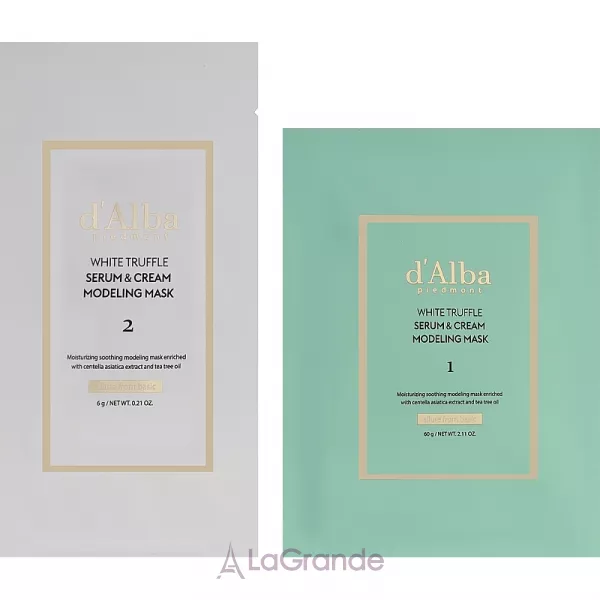 D'Alba White Truffle Serum & Cream Modeling Mask Calming/Cooling ����������� ����� ��� ����