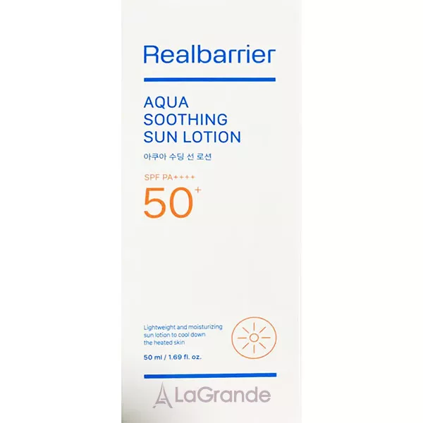 Real Barrier Aqua Soothing Sun Lotion SPF50+ PA++++ ����������� �������������� ������ � ����������� ��������� SPF50+
