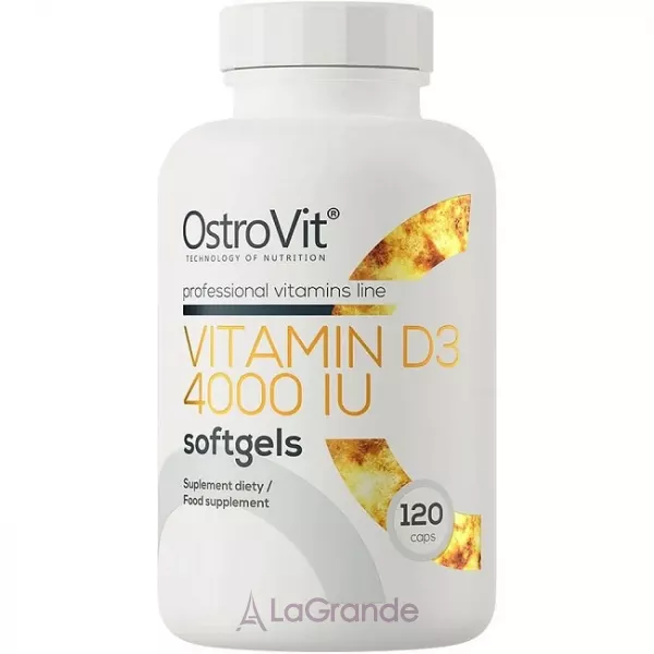 OstroVit Vitamin D3 Softgels 4000 �� ����������� �������  ������� �3 � ����������� ��������