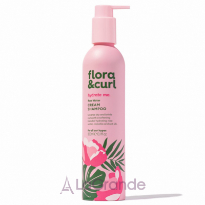 Flora & Curl Hydrate Me Rose Water Cream Shampoo     
