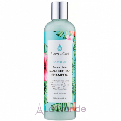 Flora & Curl Soothe Me Coconut Mint Scalp Refresh Shampoo     