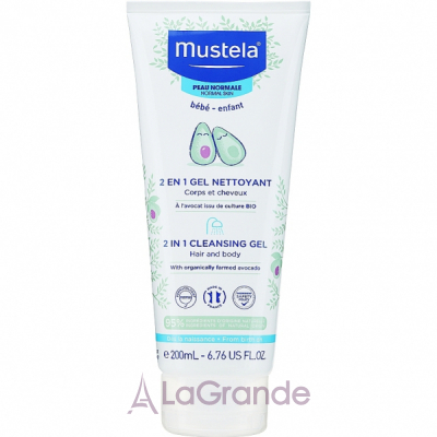 Mustela Bebe 2in1 Hair and Body Wash -    