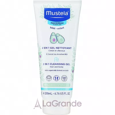 Mustela Bebe 2in1 Hair and Body Wash -    