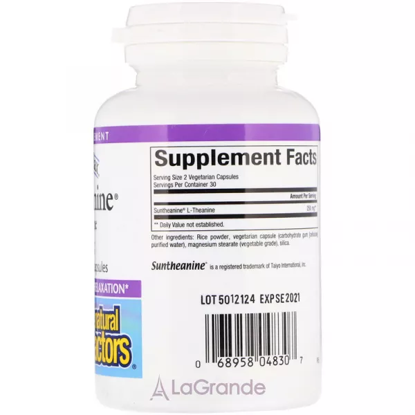 Natural Factors Suntheanine L-Theanine 125 mg ĳ������ ������� 