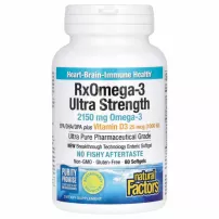 Natural Factors RxOmega-3 Ultra Strength with Vitamin D3 ����������� ������� "����� 3 � ��������� D3"