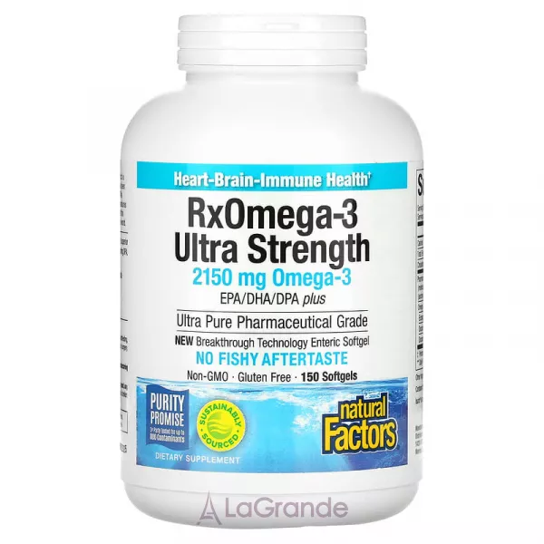 Natural Factors RxOmega-3 Ultra Strength 2150 mg ĳ������ ������� 