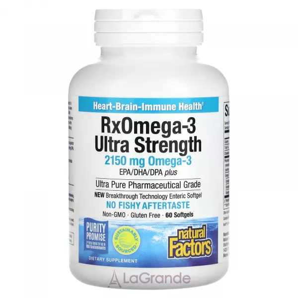 Natural Factors RxOmega-3 Ultra Strength 2150 mg ĳ������ ������� 
