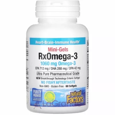 Natural Factors RxOmega-3 Mini-Gels 1060 mg ĳ  