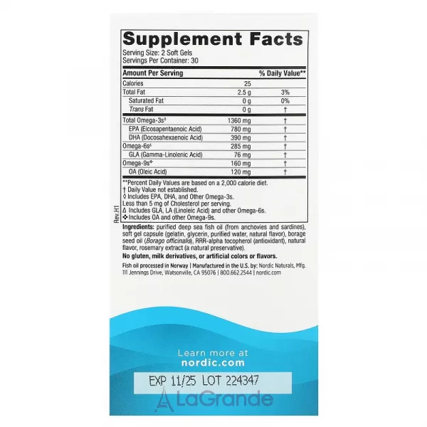 Nordic Naturals Complete Omega Xtra ����������� ������� 