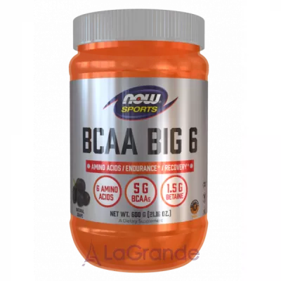 Now Foods Sports BCAA Big 6 Powder Grape  BCAA   