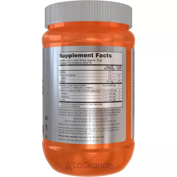 Now Foods Sports BCAA Big 6 Powder Grape ������������ BCAA ��� ������ 