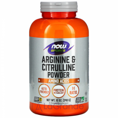 Now Foods Sports Arginine & Citrulline Powder    